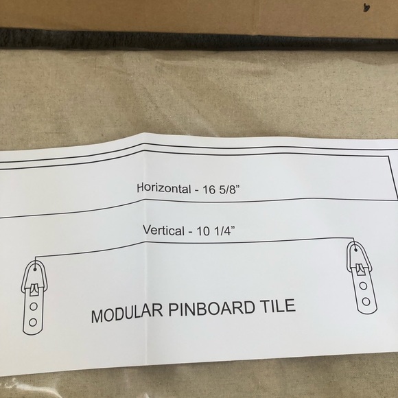 Pottery barn tile modular Linen Home Office Pinboard small Sz New - Picture 4 of 13